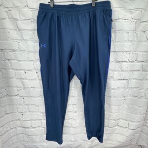 Under Armour Pants Men's XXL Navy Blue Fitted Zip Pockets Stretch